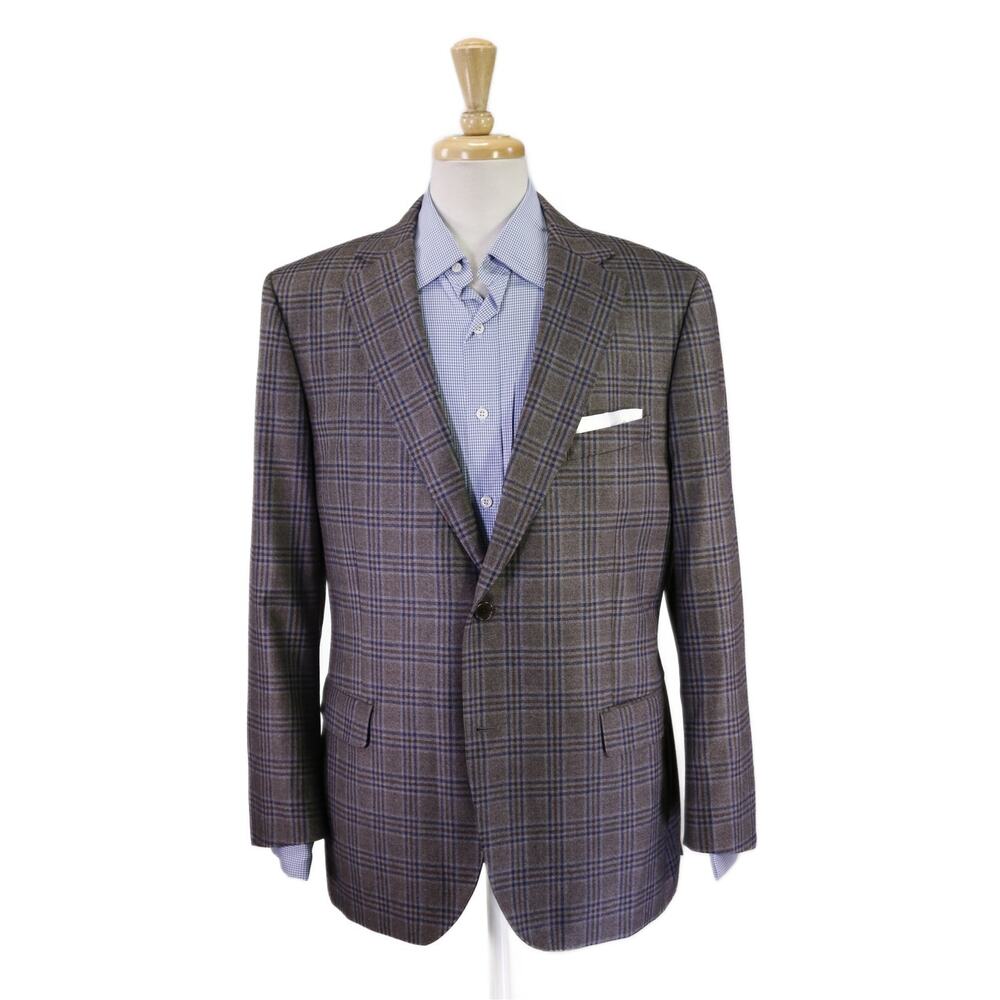 Classic Men's Brown Plaid Sport Coat Blazer